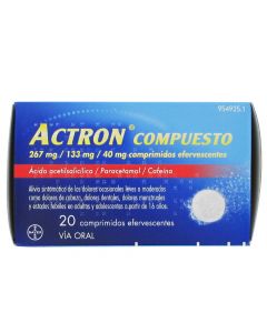 Actron Compuesto 267mg/133mg/40 mg 20 comp efervescentes