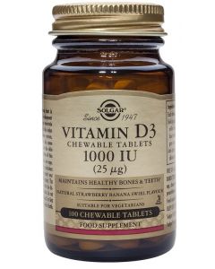Vitamina D3 100 Comprimidos Masticables Solgar
