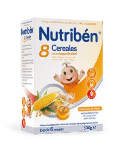 Papilla Nutriben 8 cereales con un toque de miel 4 frutas 300gr