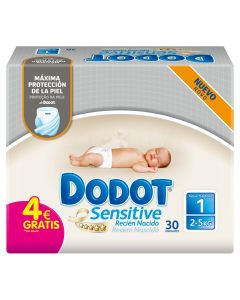  Pañal Infantil Dodot Sensitive Recién Nacido T1 2-5kg 30u
