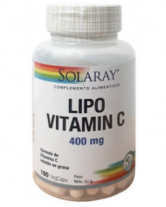Lipo Vitamin C 400mg 100 Caps Veganas Solaray