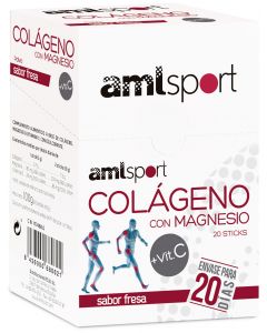 Amlsport Colágeno + Magnesio + Vitamina C 20 Sticks