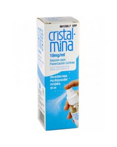 Cristalmina 10 mg/ml Solución Pulverización Cutanea, 1 frasco de 25 ml