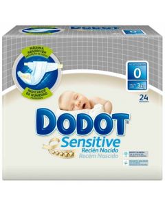  Pañal Infantil Dodot Sensitive Recién Nacido T0 (hasta 3kg) 24 und