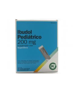 Ibudol Pediátrico 200mg Suspención Oral Ibuprofeno 20 sobres con 10ml