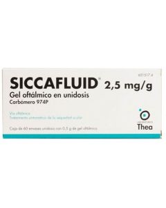 Siccafluid 2,5 mg/g Gel Oftalmico En Unidosis , 60 envases unidosis de 0,5 g	