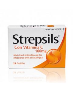 Strepsils 24 Pastillas Para Chupar Con Vitamina C