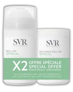 Pack Desodorante Spirial Roll-On 50ml + Recarga Spirial Roll-on 50ml SVR 