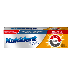 Kukident Pro Doble Acción Crema Adhesiva Protesis Dental 40g