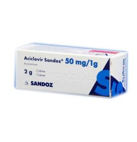 Aiclovir Sandoz 50mg/g Crema EFG 1 tubo de 2 g