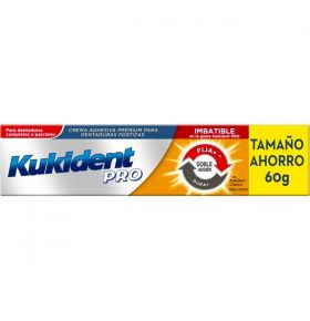 Kukident Pro Doble Accion Crema Adhesiva Para Dentaduras 60g 