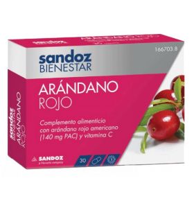 Sandoz Bienestar Arandano Rojo 30 capsulas