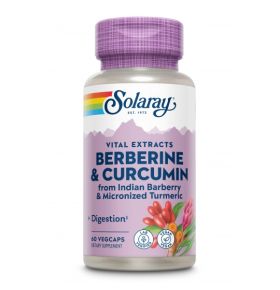 Berberine + Curcuma 60 Cápsulas Solaray