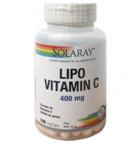 Lipo Vitamin C 400mg 100 Caps Veganas Solaray