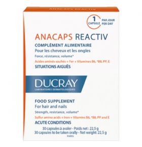Ducray Anacaps Reactiv 30 Cápsulas Anticaída 1 Mes de Tratamiento