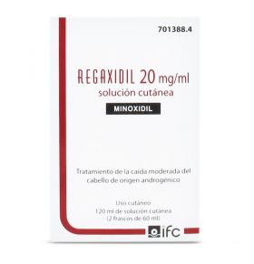 Regaxidil 20 mg/ml Solución Cutánea 120 ml (2 frascos de 60 ml)