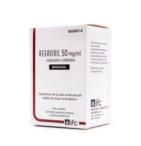Regaxidil 50 mg/ml Solución Cutánea 120 ml (2 frascos de 60 ml)   