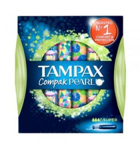 Tampax Compak Pearl 100% Algodón Super 18und